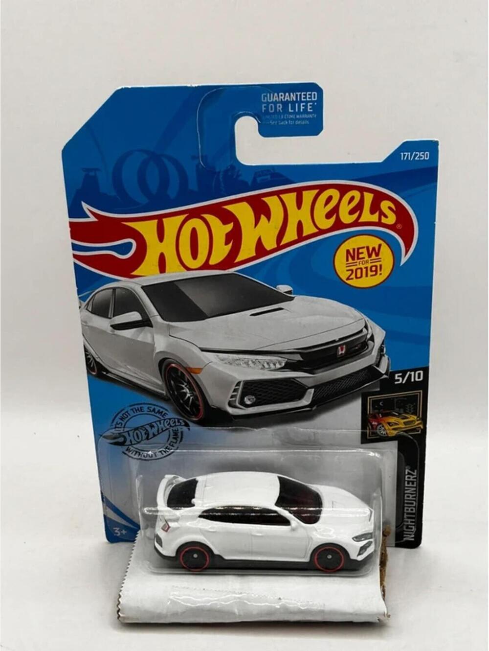 Hot Wheels 2019 Nightburnerz 16 Honda Civic Type R White 171/250 First Edition